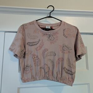 Wilfred Paisley Print Cropped T-Shirt